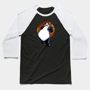 Buddy Panda with Gold Background Baseball T-Shirt